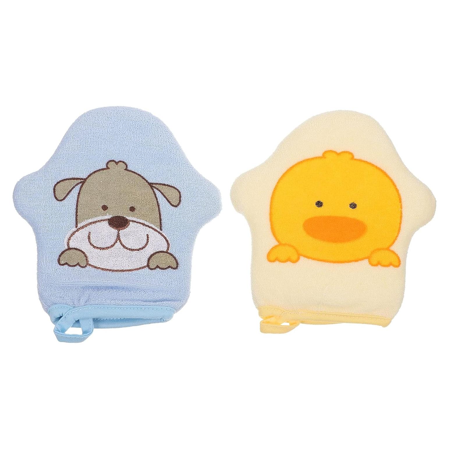 Guantes de Baño para Bebés Healifty - 2 Piezas de Algodón