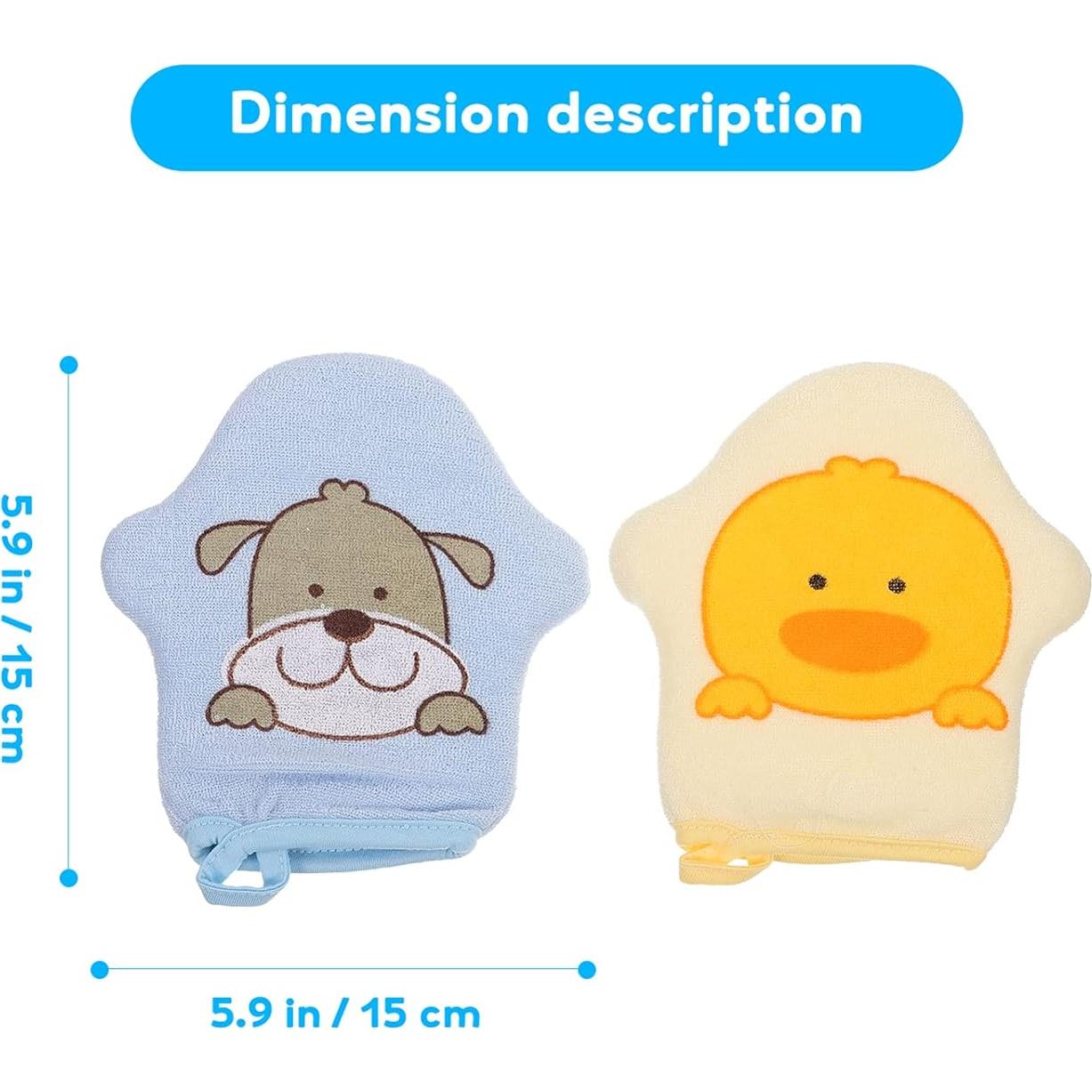 Guantes de Baño para Bebés Healifty - 2 Piezas de Algodón