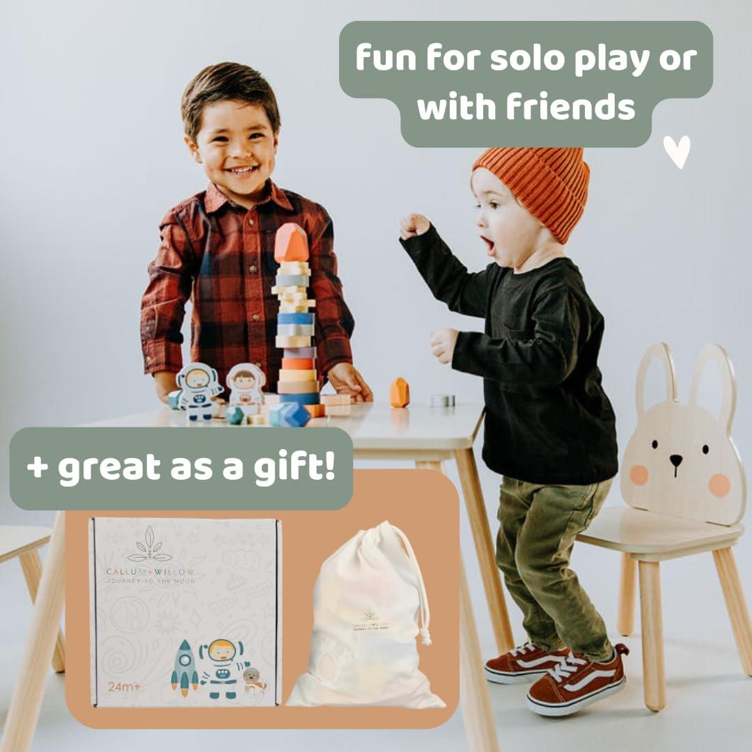 Juego de Bloques de Madera Espacial 30 Piezas Happy Arts