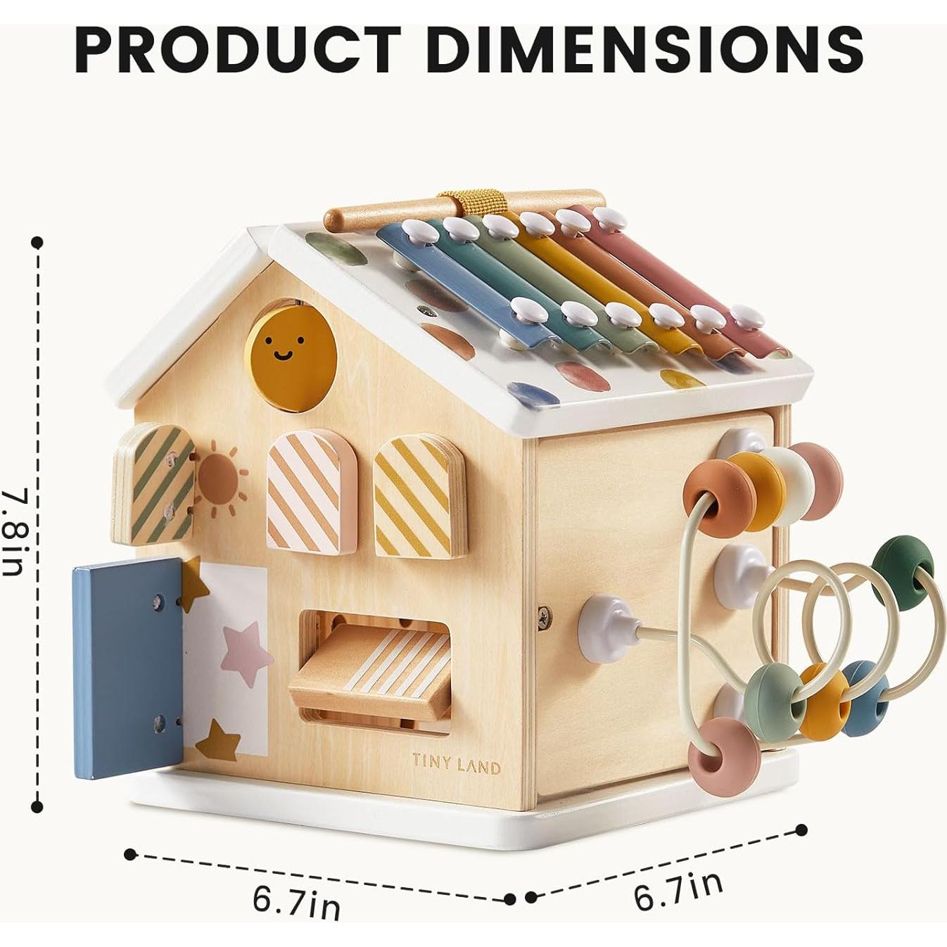 Cubo de Actividades de Madera 9 en 1 Tiny Land - Juguete Educativo