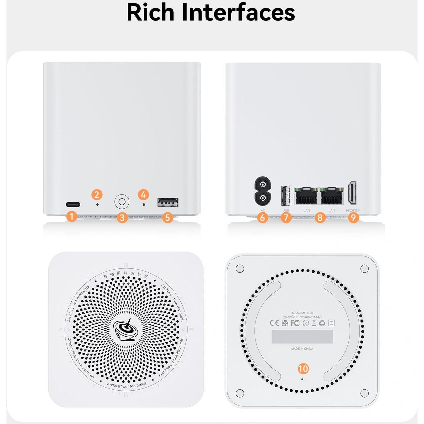 Mini PC Beelink ME, Intel N150, 12GB RAM, 2TB SSD, NAS