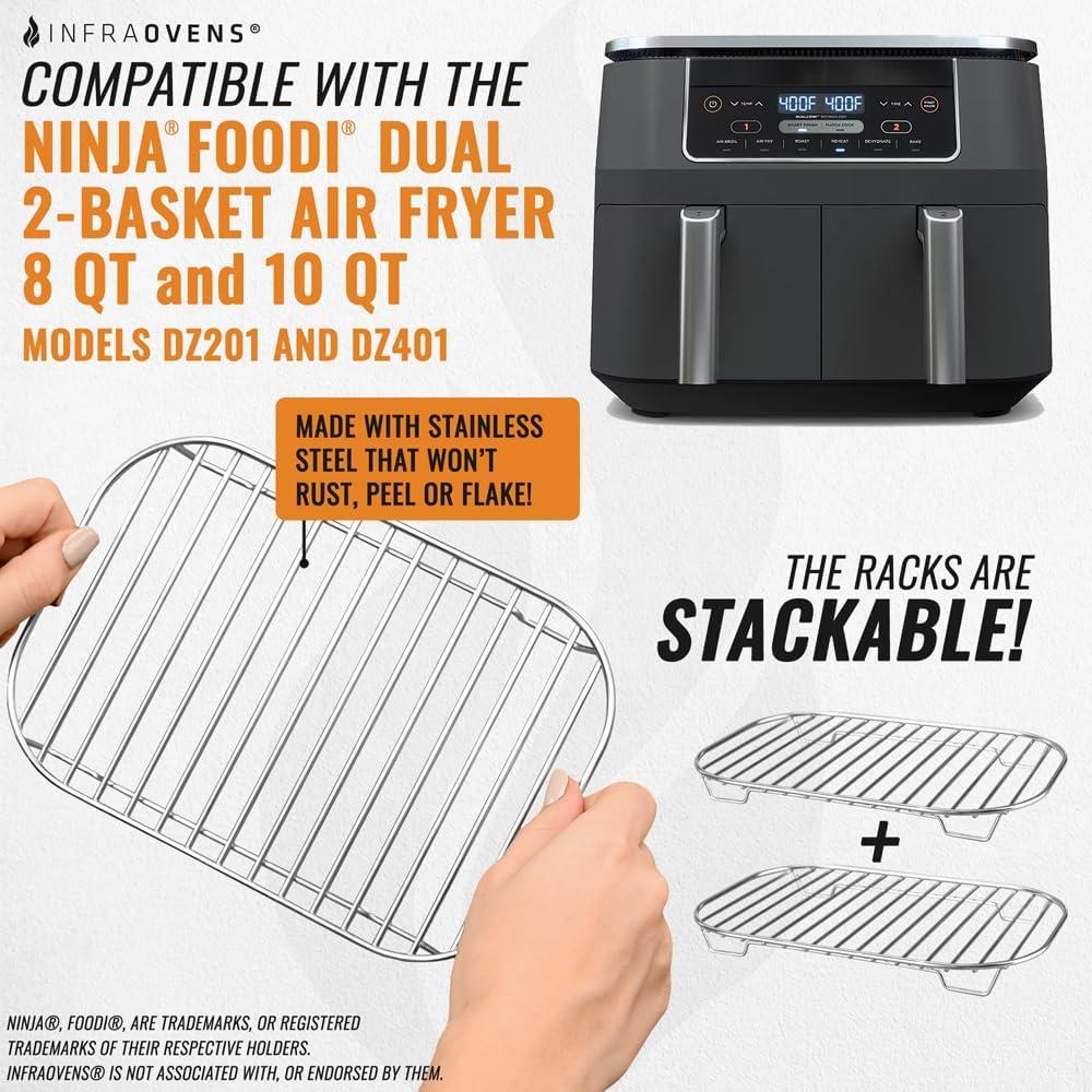 Accesorios para Freidora de Aire Ninja Dual 2 Cestas 9 Piezas