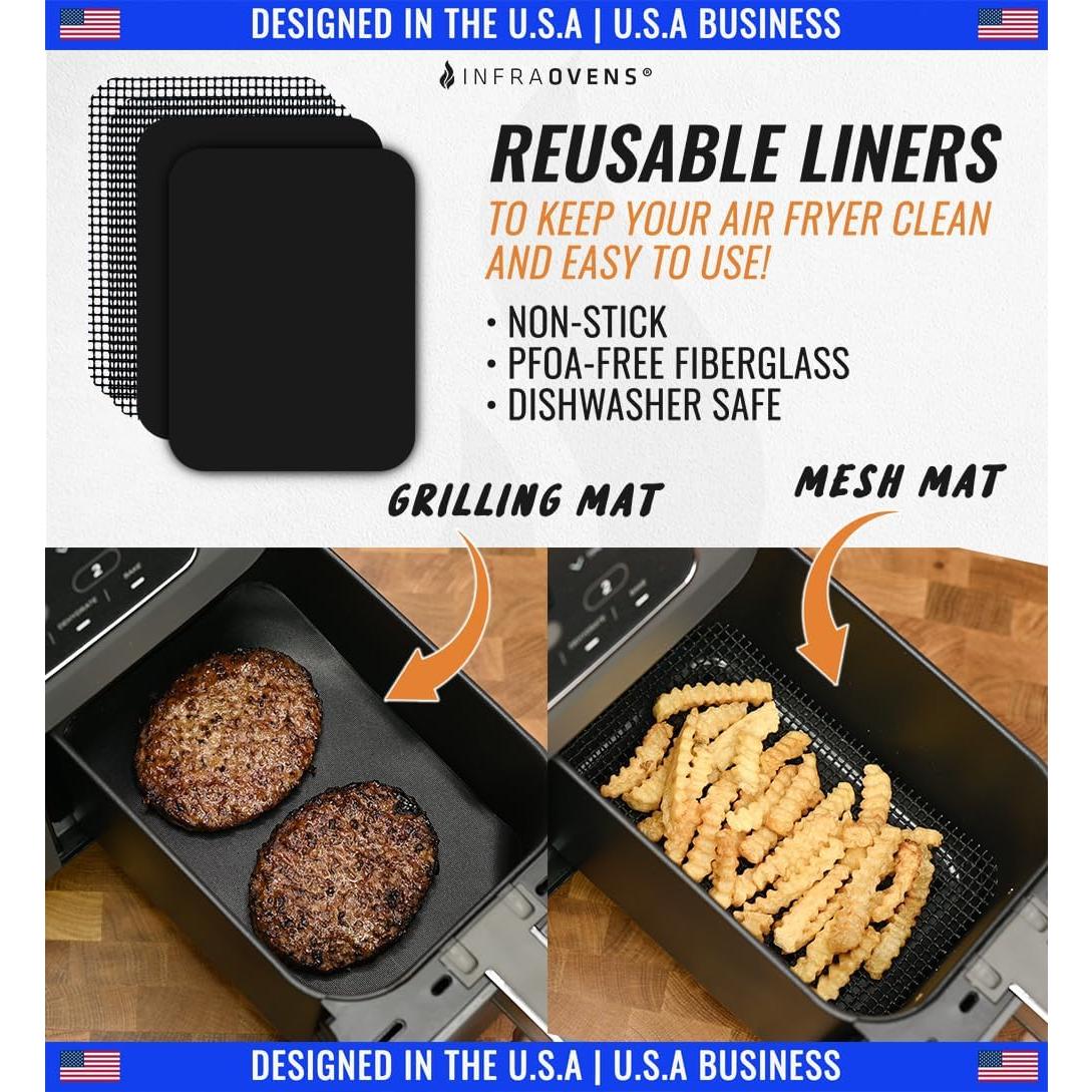 Accesorios para Freidora de Aire Ninja Dual 2 Cestas 9 Piezas