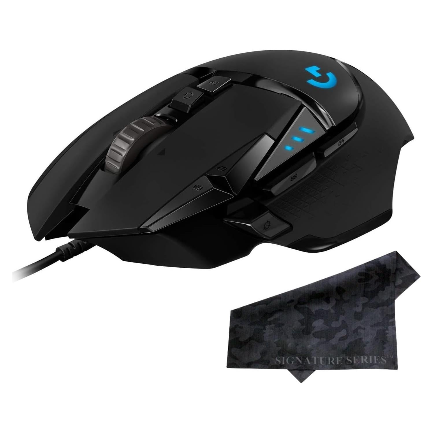Ratón Gaming Logitech G502 HERO con Cable y Paño Microfibra