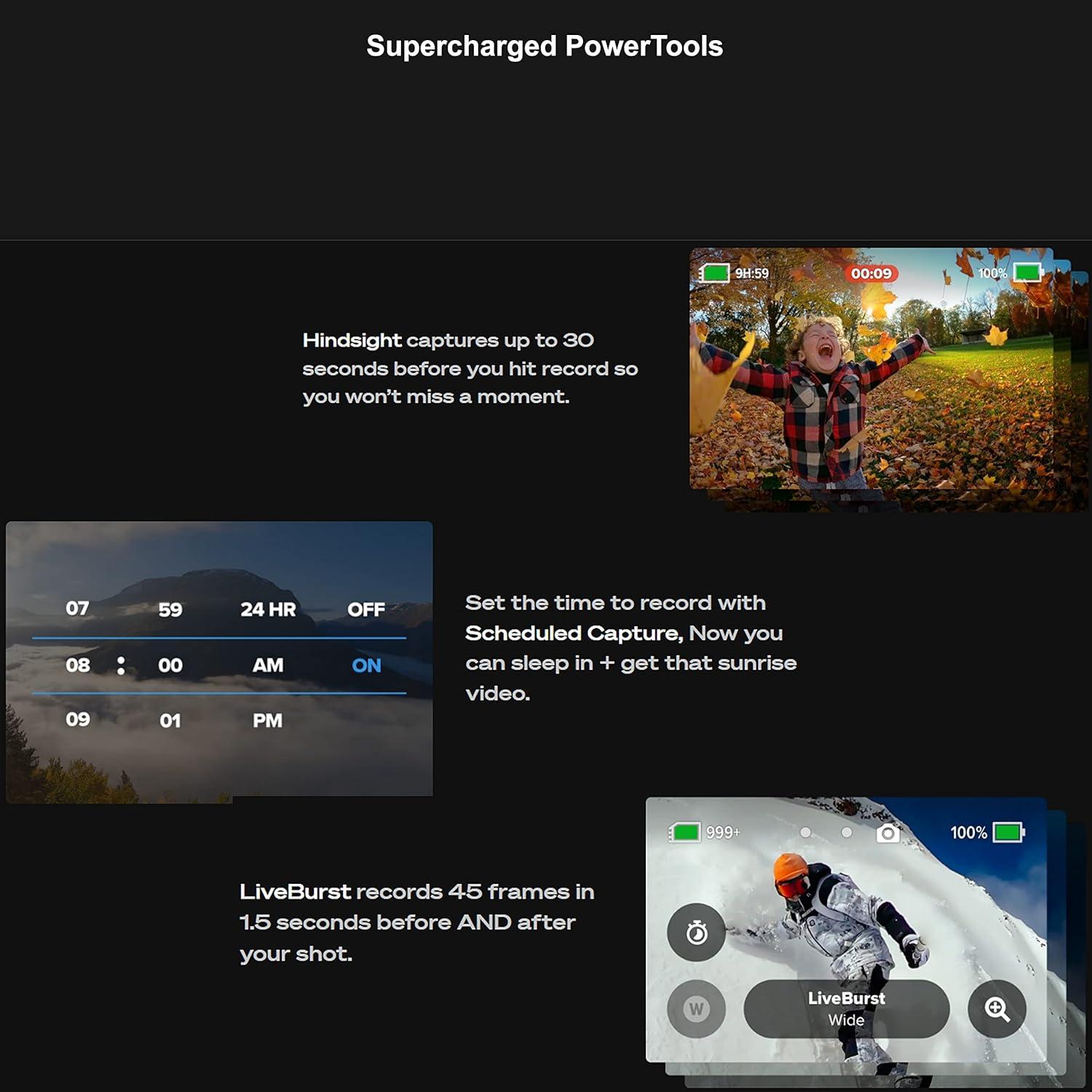 Cámara de Acción GoPro HERO10 Black + Cargador + Batería Extra + SD 64GB