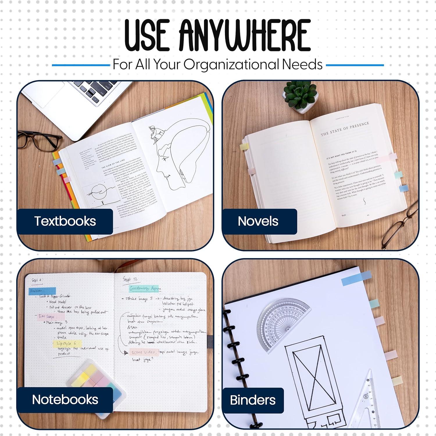 Pestañas Adhesivas Transparentes Essex Wares - 300 Piezas - 5 Colores Boho