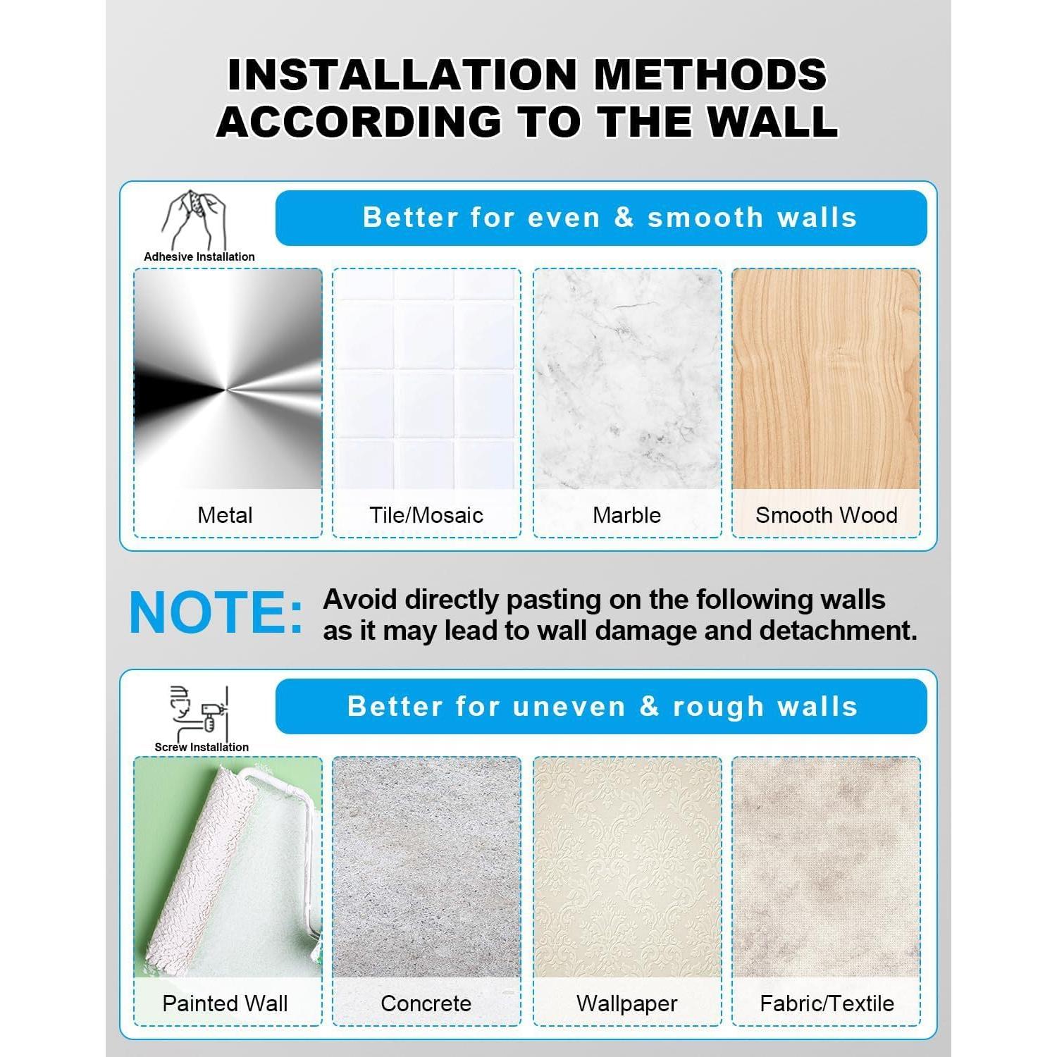 Soportes de Cortina Autoadhesivos MULIKE 4 Piezas Blanco