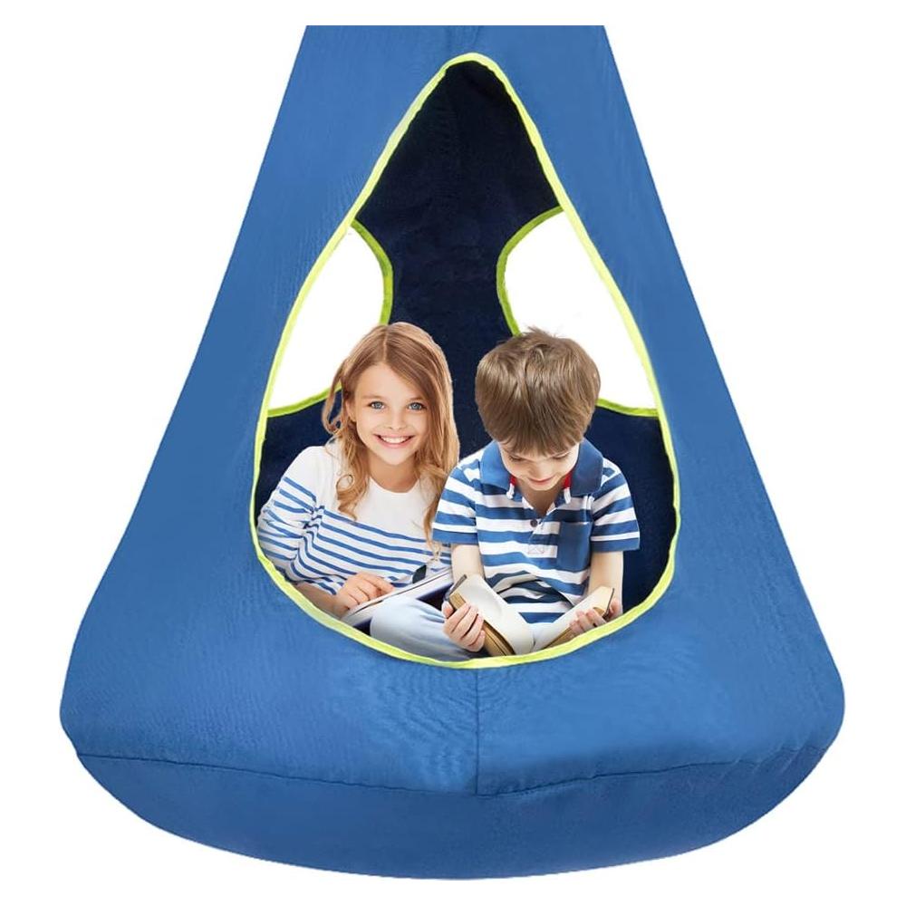 Silla Columpio Hamaca Colgante SUCHDECO Azul 81 cm Diámetro