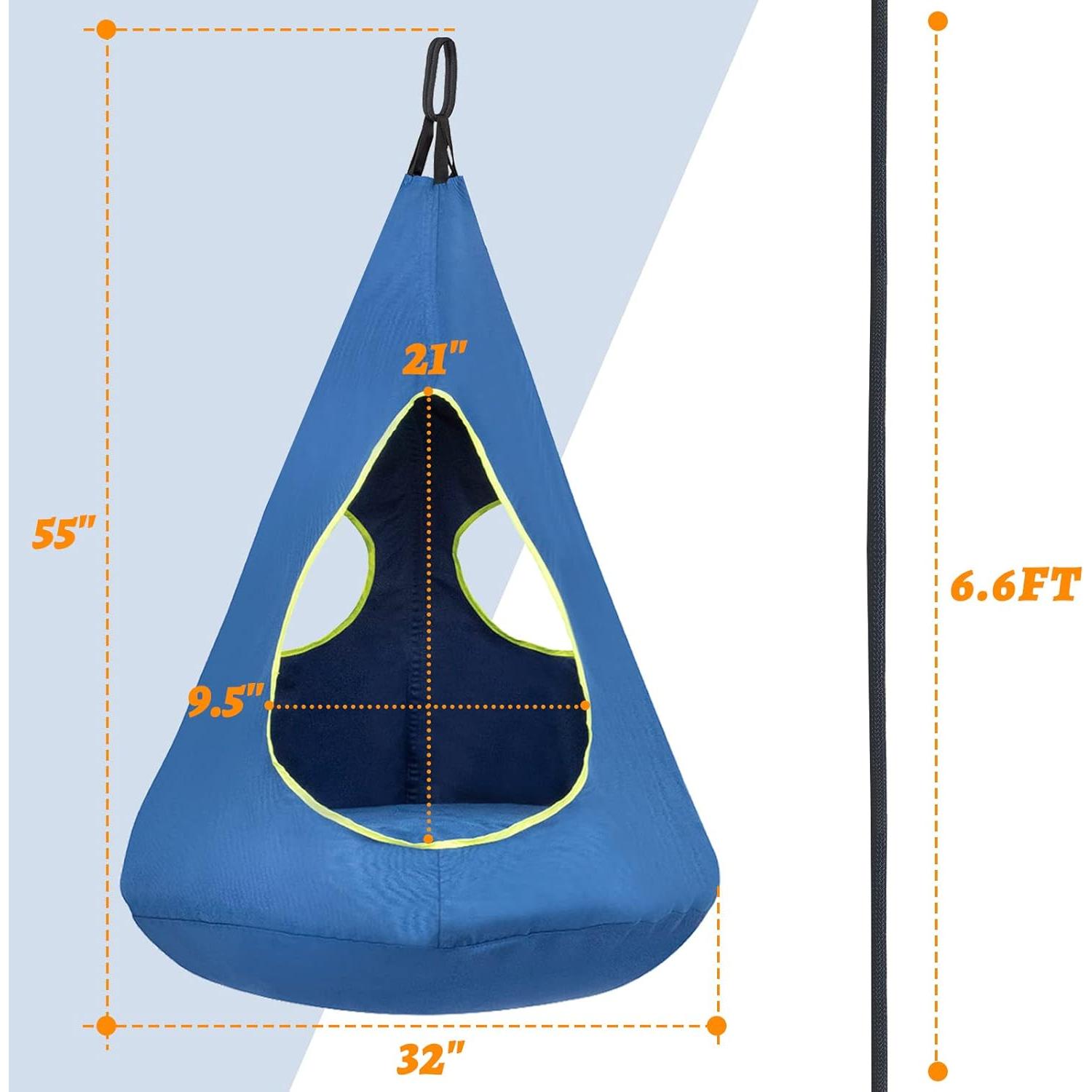 Silla Columpio Hamaca Colgante SUCHDECO Azul 81 cm Diámetro