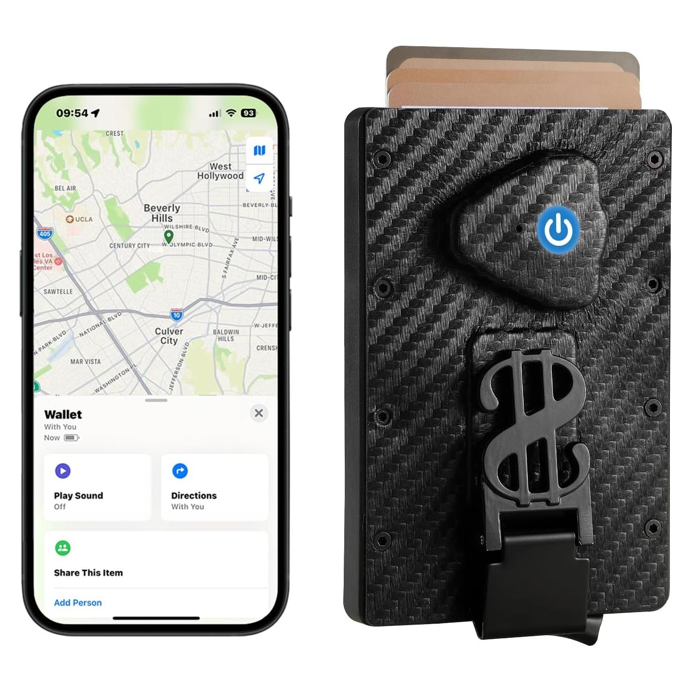 Billetera Inteligente para Hombres con Rastreador Apple Find My