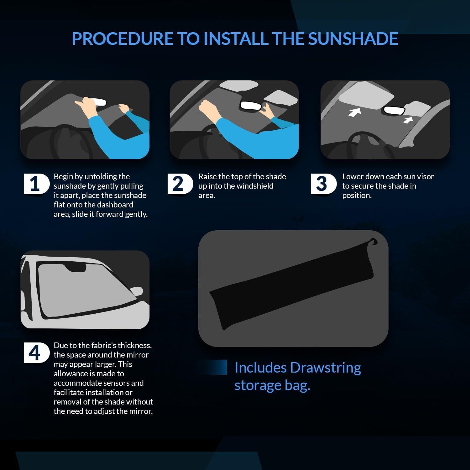 Protector Solar Parabrisas Tuningpros SS-270 Nissan Leaf 2010-2017