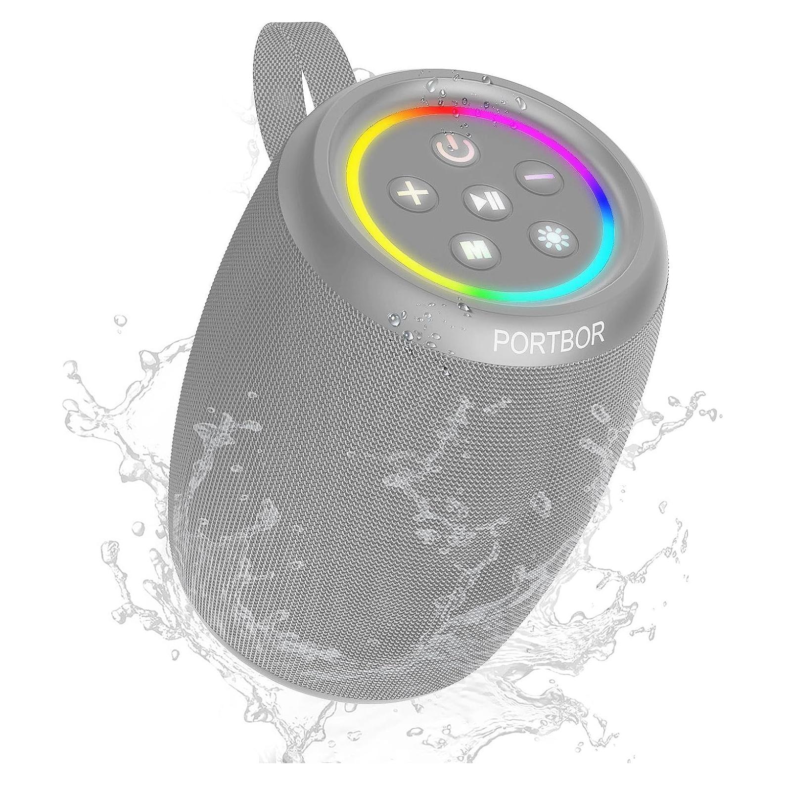 Altavoz Bluetooth PORTBOR Portátil Impermeable IPX5 13.2cm