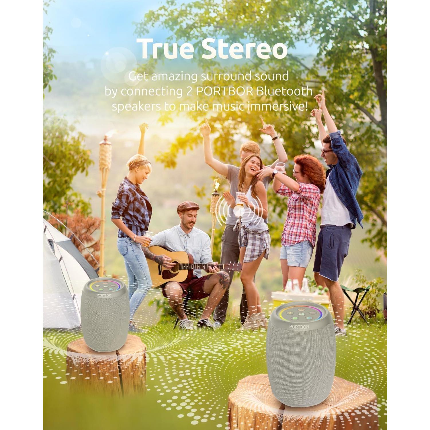 Altavoz Bluetooth PORTBOR Portátil Impermeable IPX5 13.2cm