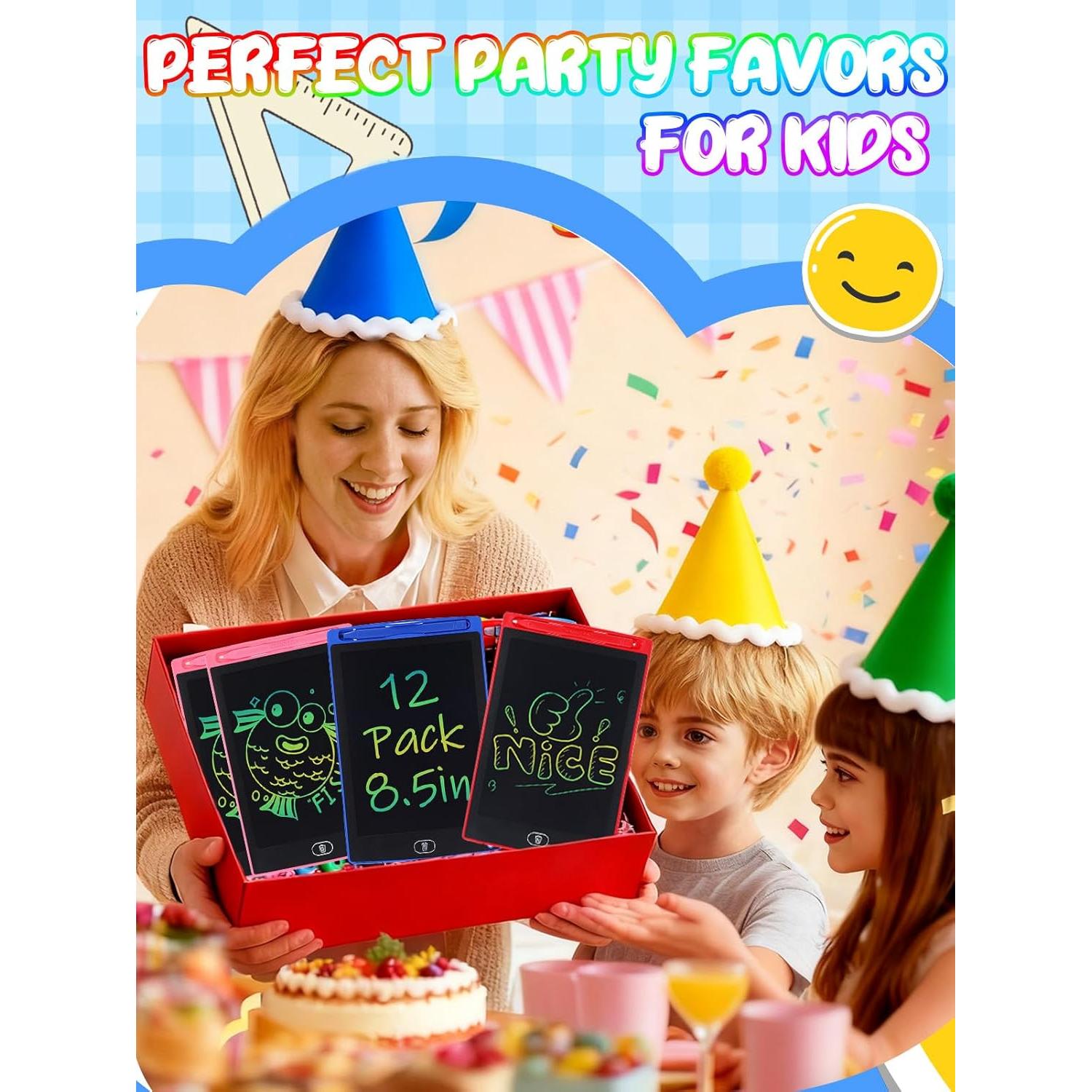 Tableta de Escritura LCD Biggun 8.5" 12 Piezas Coloridas