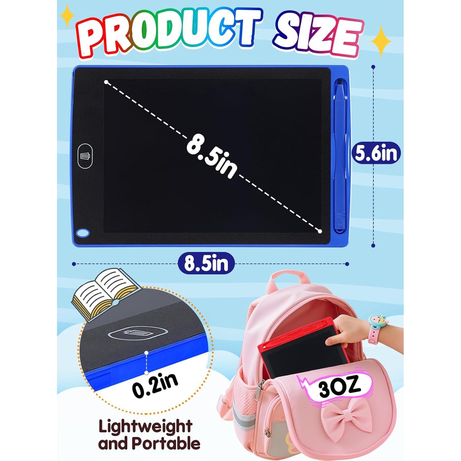 Tableta de Escritura LCD Biggun 8.5" 12 Piezas Coloridas