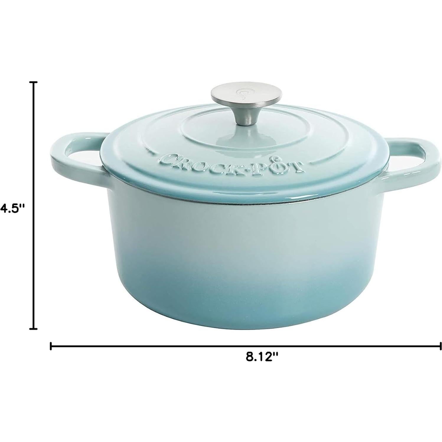 Olla Holandesa Crock-Pot Artisan 2.84L Hierro Fundido Aqua
