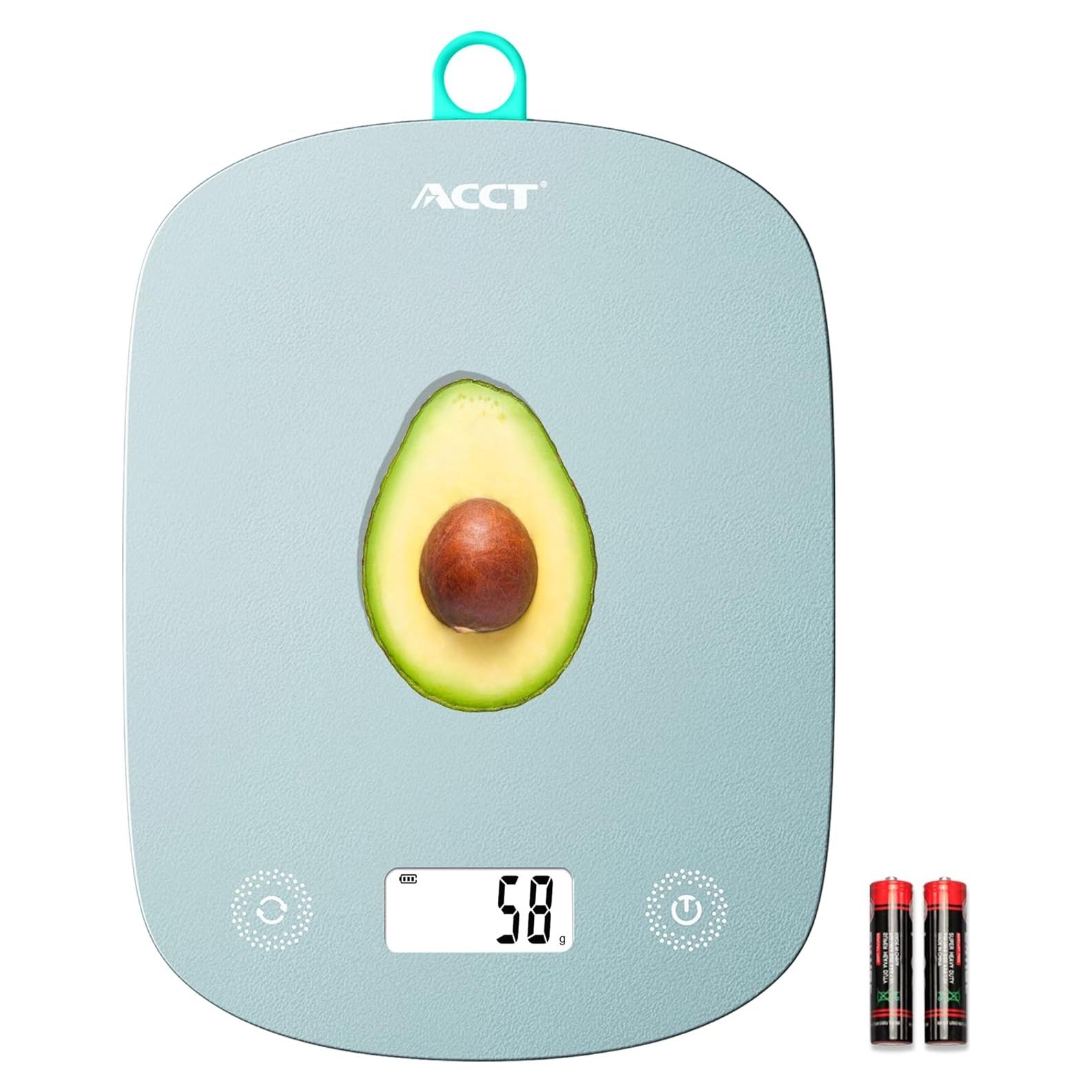 Báscula de Cocina Digital ACCT 4.99kg Verde con Función Tara