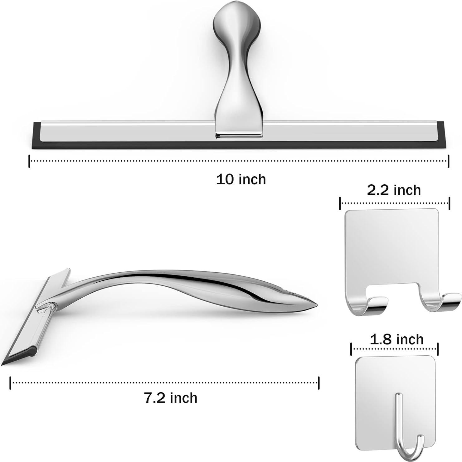 Limpiaparabrisas Docrok 25.4 cm Acero Inoxidable con Ganchos