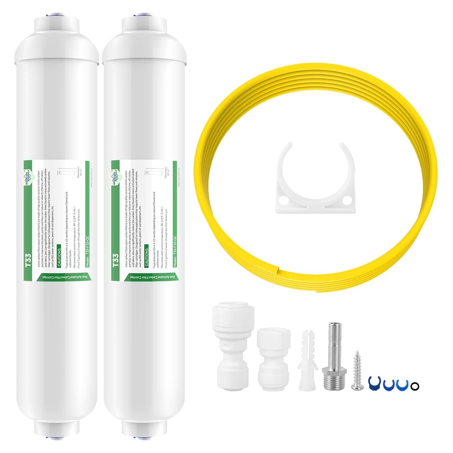 Kit de Filtro de Agua Inline Membrane Solutions T33 - 2 Unidades