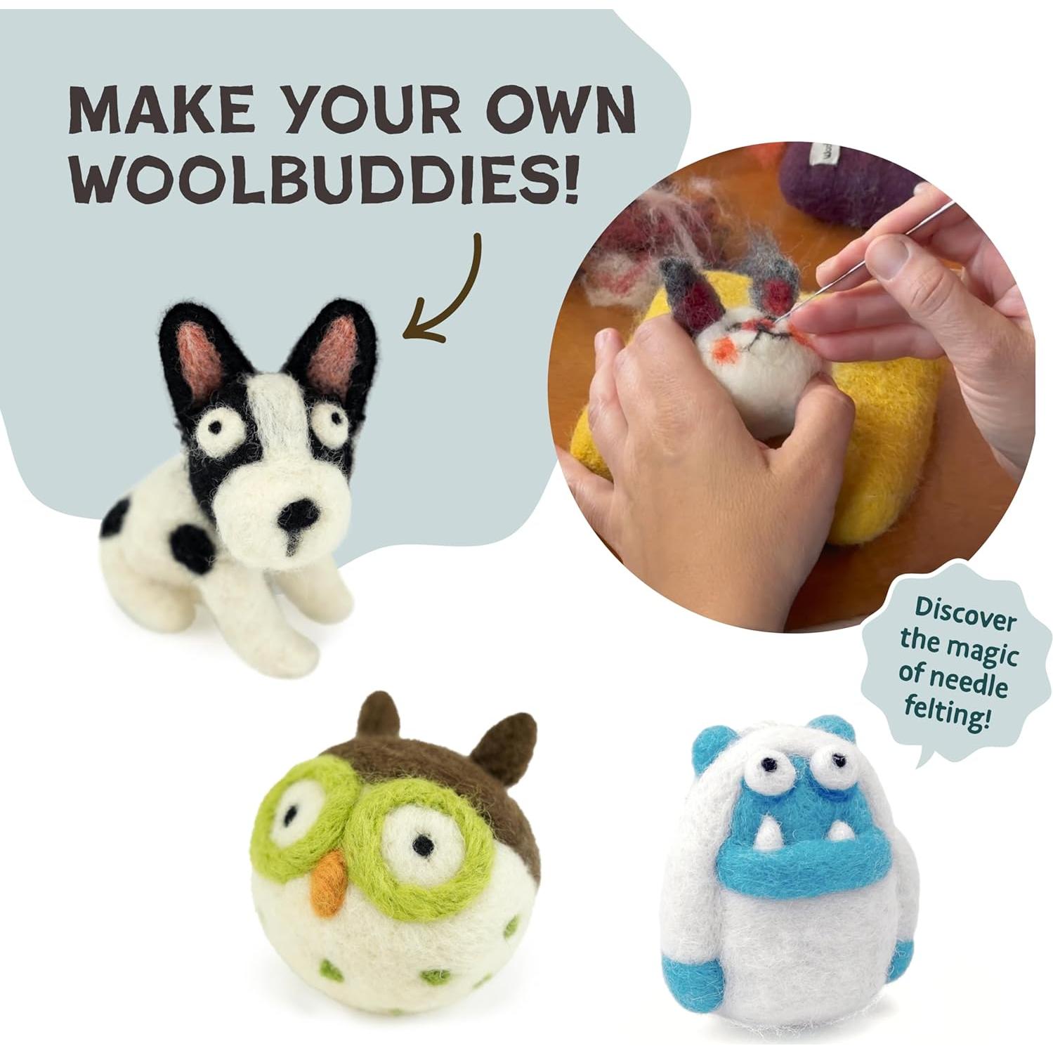 Lana para Fieltro de Aguja Woolbuddy 8oz Negra - Gruesa y Suave