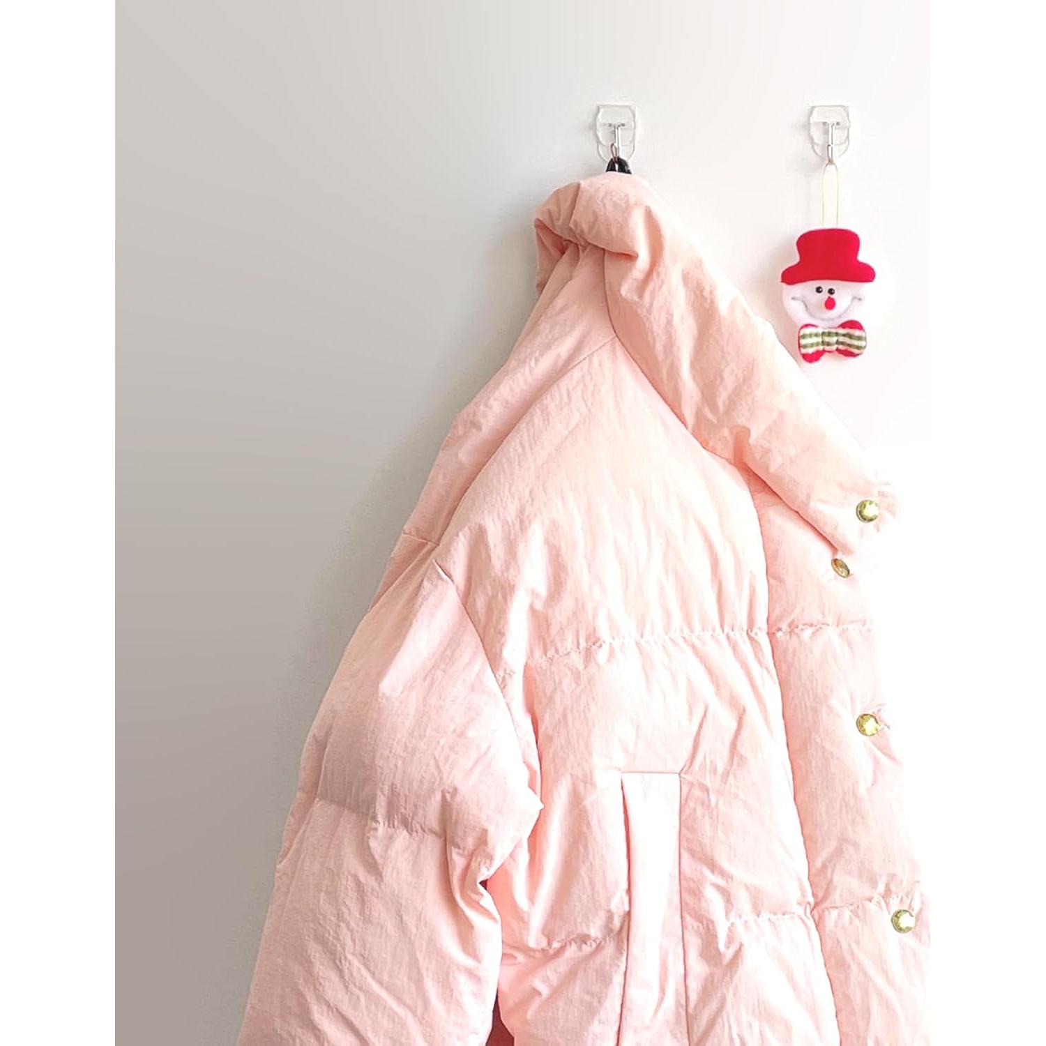 25 Ganchos Adhesivos Transparentes Karsbarwe + 30 Tiras Removibles