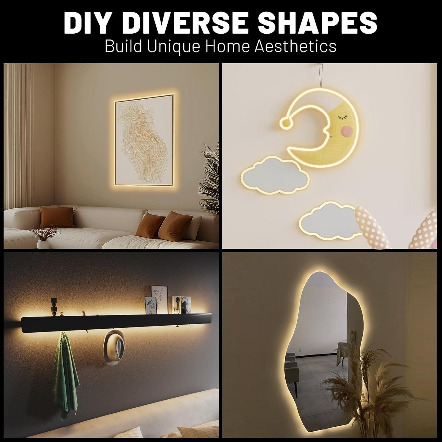 Tira de luces LED COB Roran 5m 3000K con control remoto