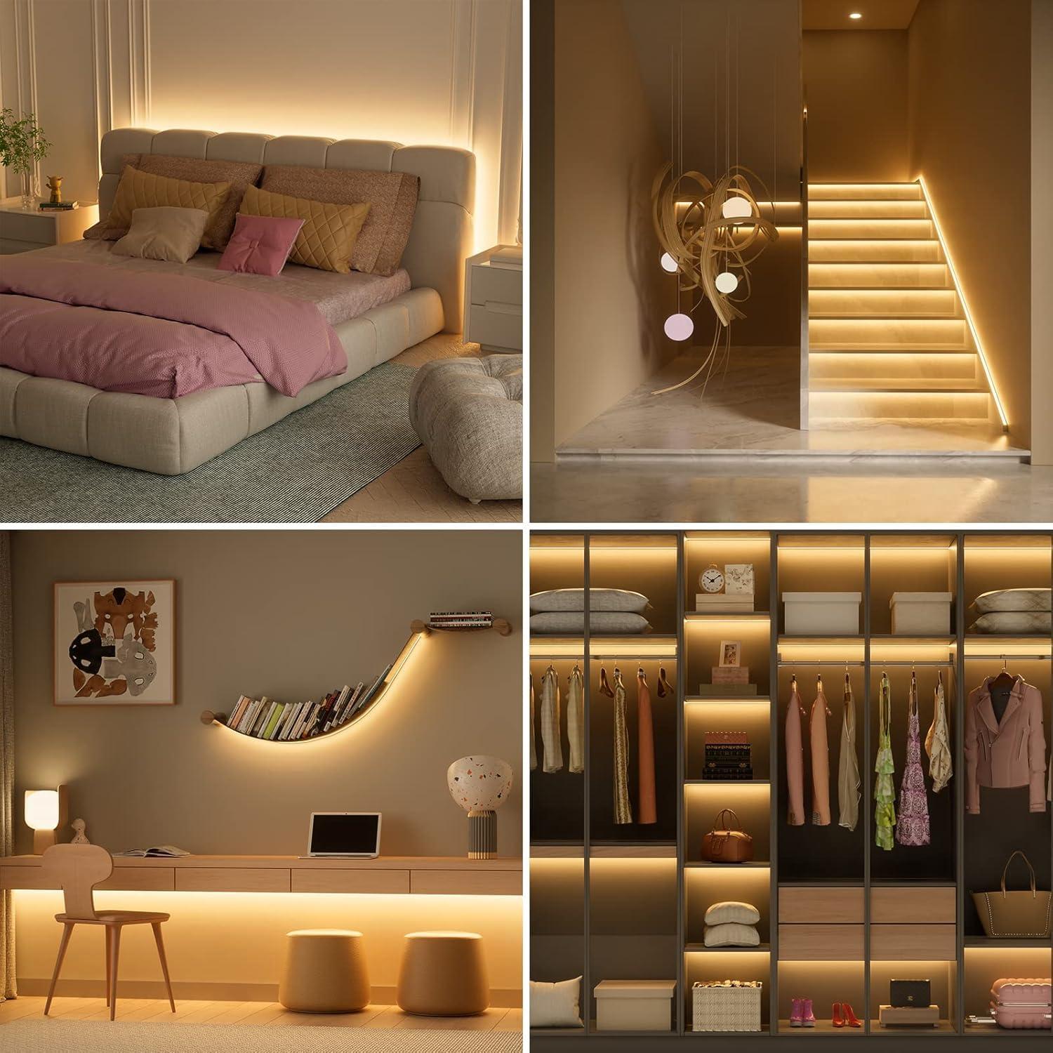 Tira de luces LED COB Roran 5m 3000K con control remoto