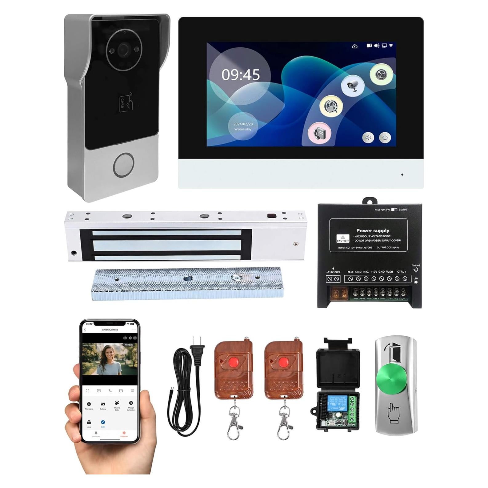 Sistema de Intercomunicador de Video Inteligente con Cerradura 600lb