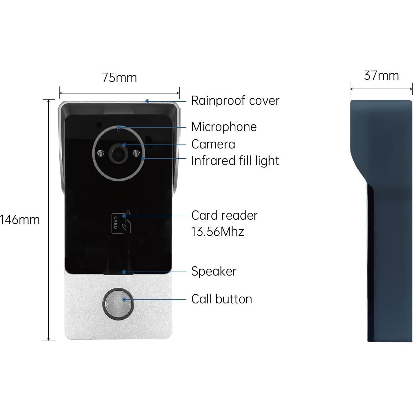 Sistema de Intercomunicador de Video Inteligente con Cerradura 600lb