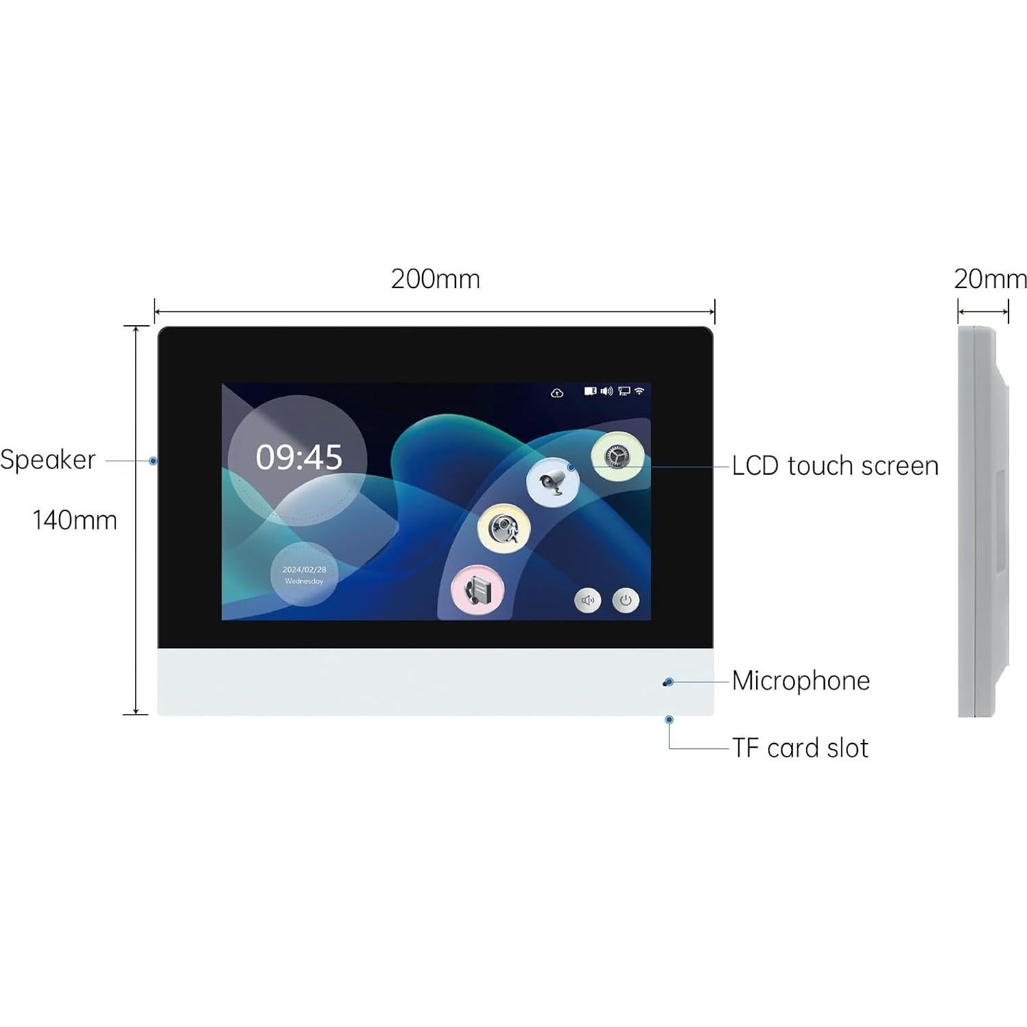 Sistema de Intercomunicador de Video Inteligente con Cerradura 600lb