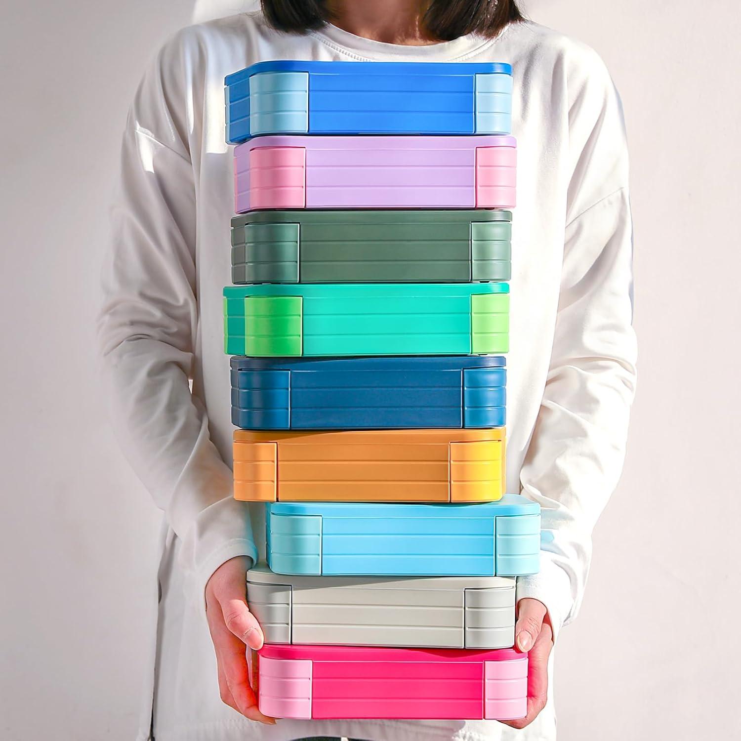 Caja Bento Almuerzo Jurun 1100ml Azul - A prueba de Fugas