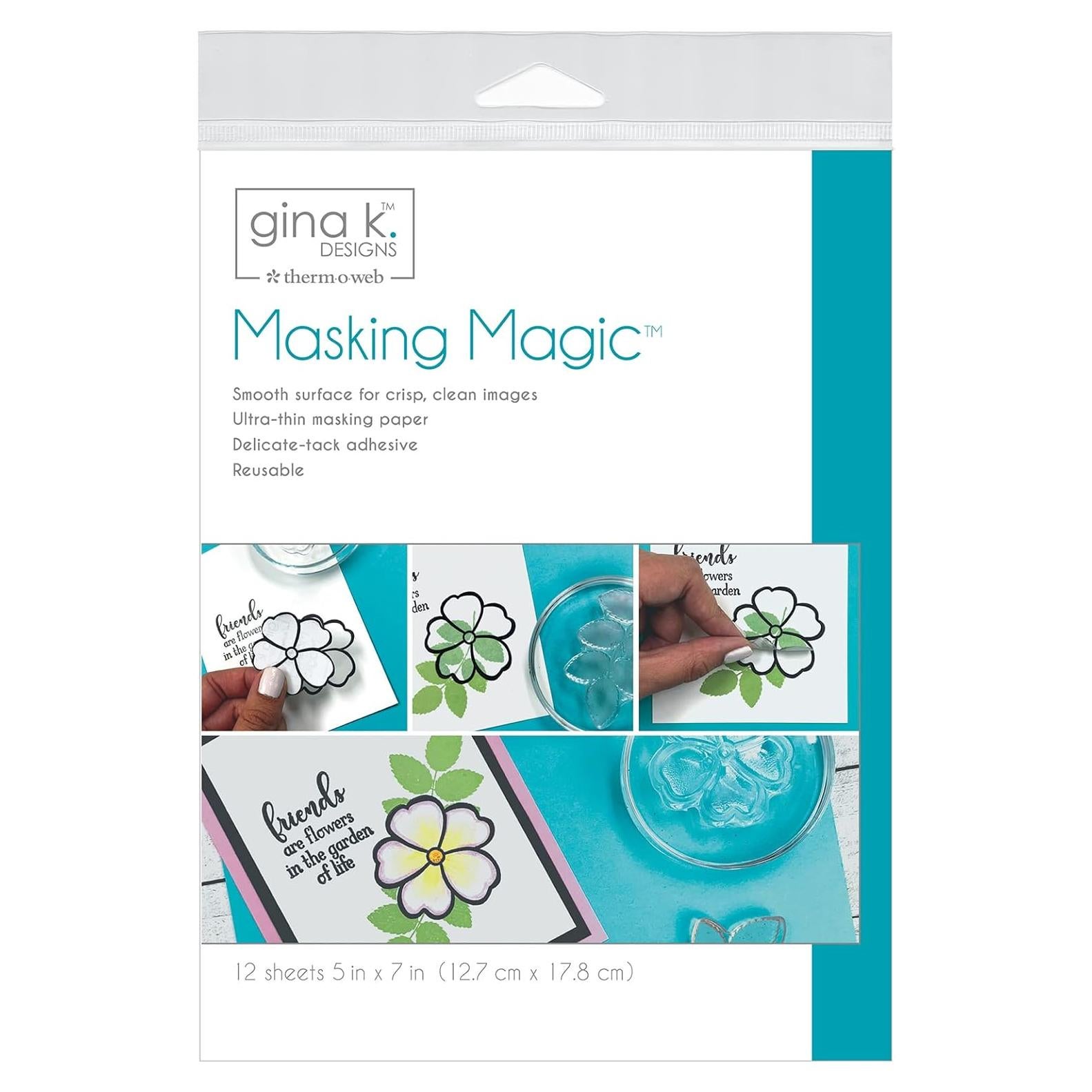 Hojas de enmascaramiento Magic Gina K. Designs 12 unidades 12.7x17.8 cm