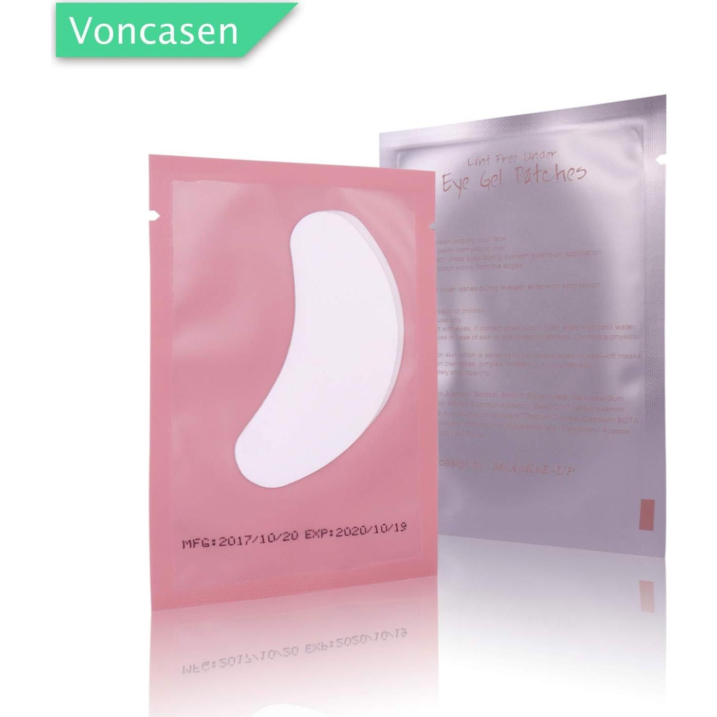 Juego de 100 pares de almohadillas de gel V world para pestañas