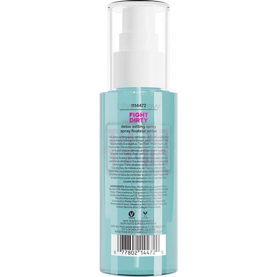 Spray Fijador Detox Wet n Wild 65.2 ml - Antioxidante y Vegano