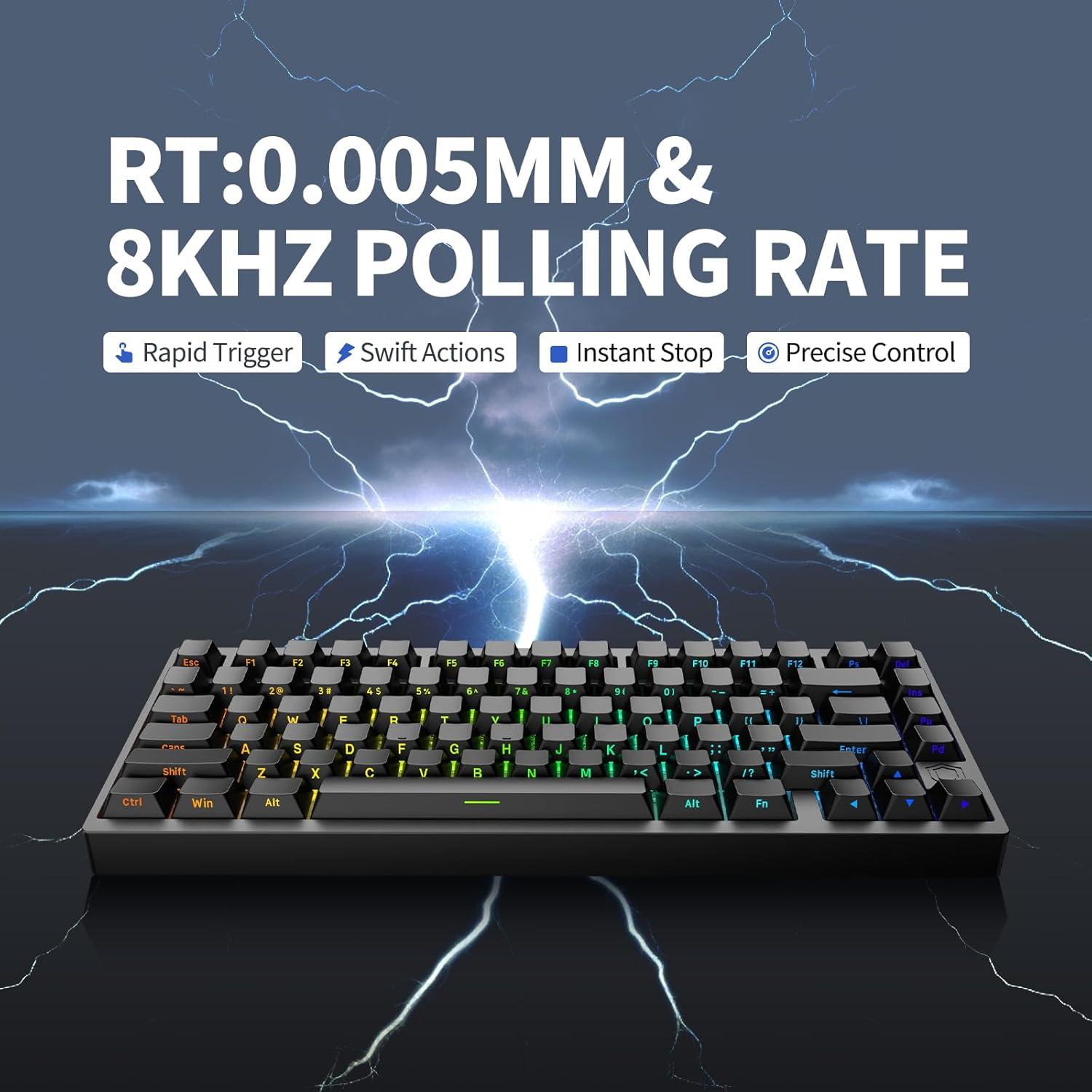Teclado Mecánico IROK MG75 TKL 75% con Interruptores Magnéticos