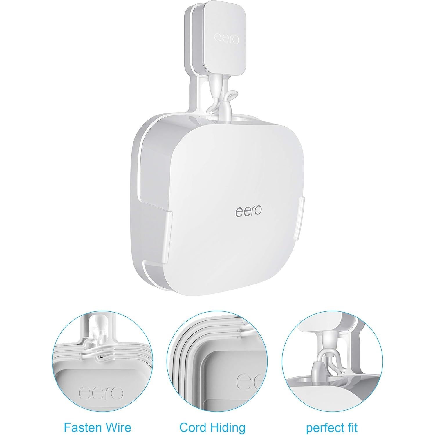 Soporte de Montaje en Pared COOLWUFAN para eero Pro 6E - Blanco