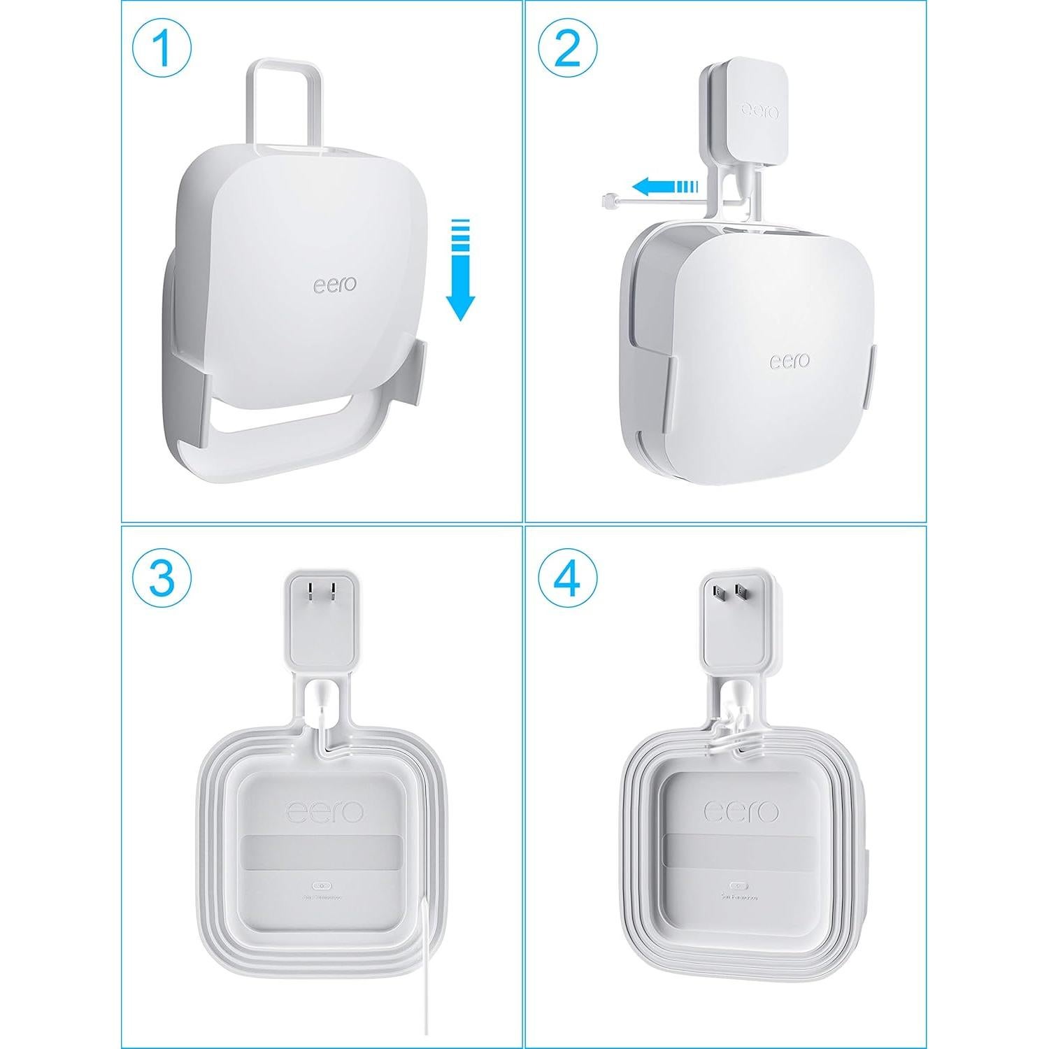 Soporte de Montaje en Pared COOLWUFAN para eero Pro 6E - Blanco