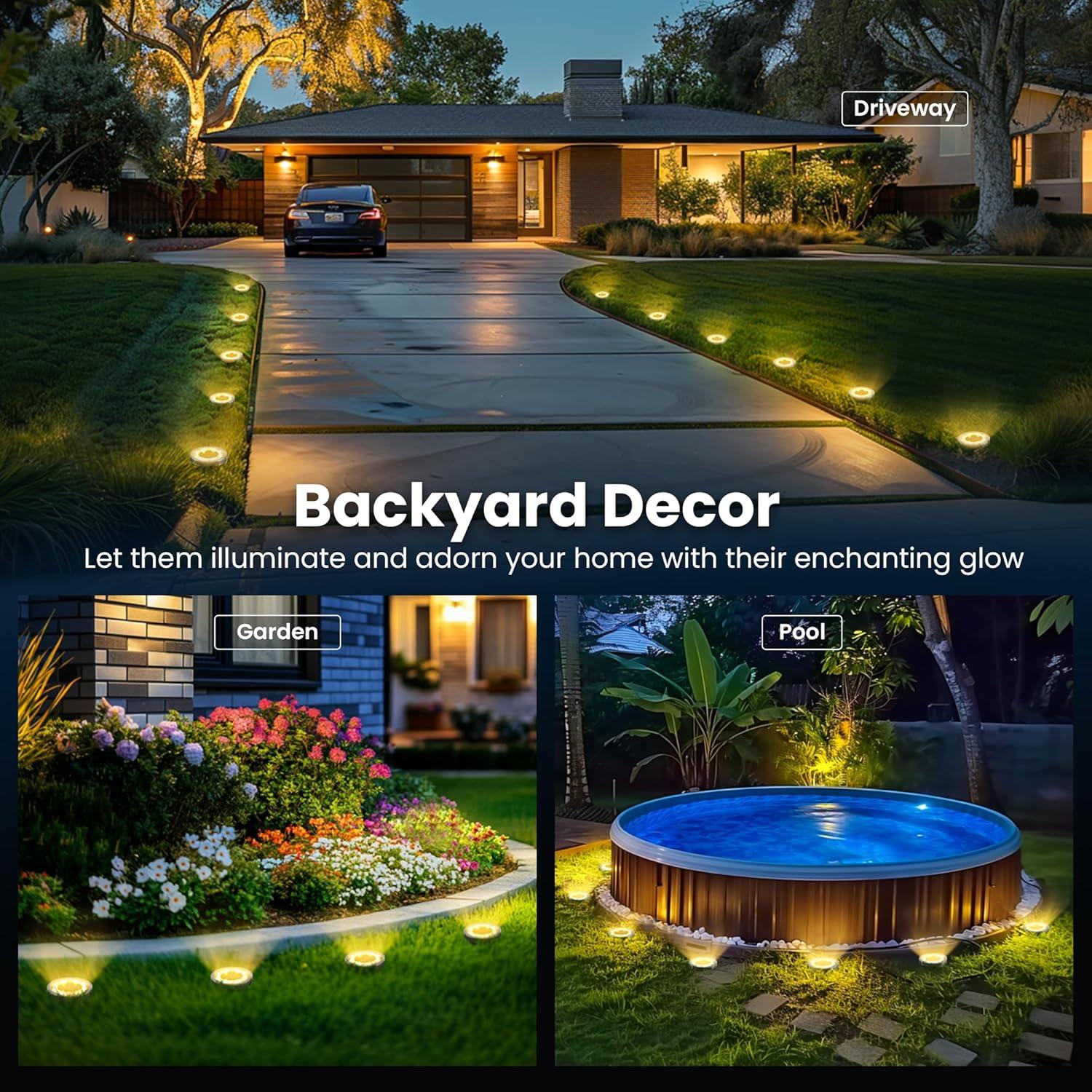 Paquete de 10 Luces Solares de Suelo SOLPEX IP65 para Jardín