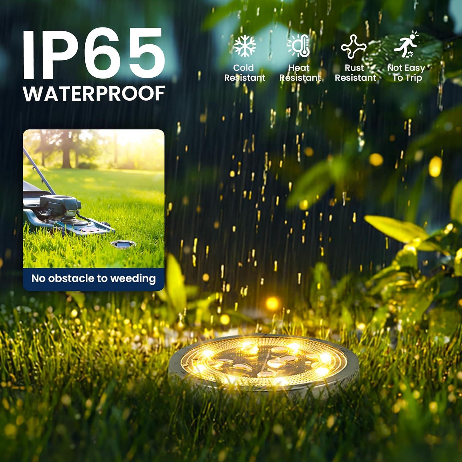 Paquete de 10 Luces Solares de Suelo SOLPEX IP65 para Jardín