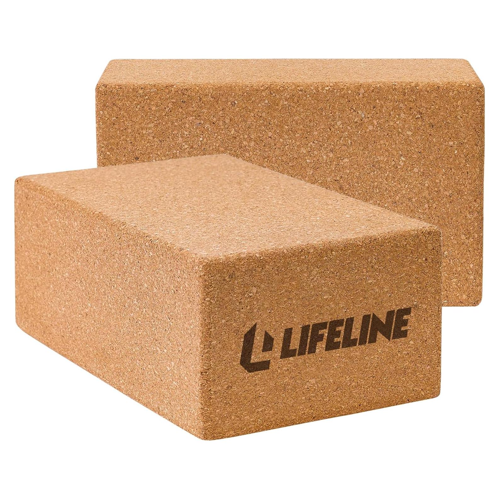 Bloque de Yoga de Corcho Lifeline 2 Pack Antideslizante