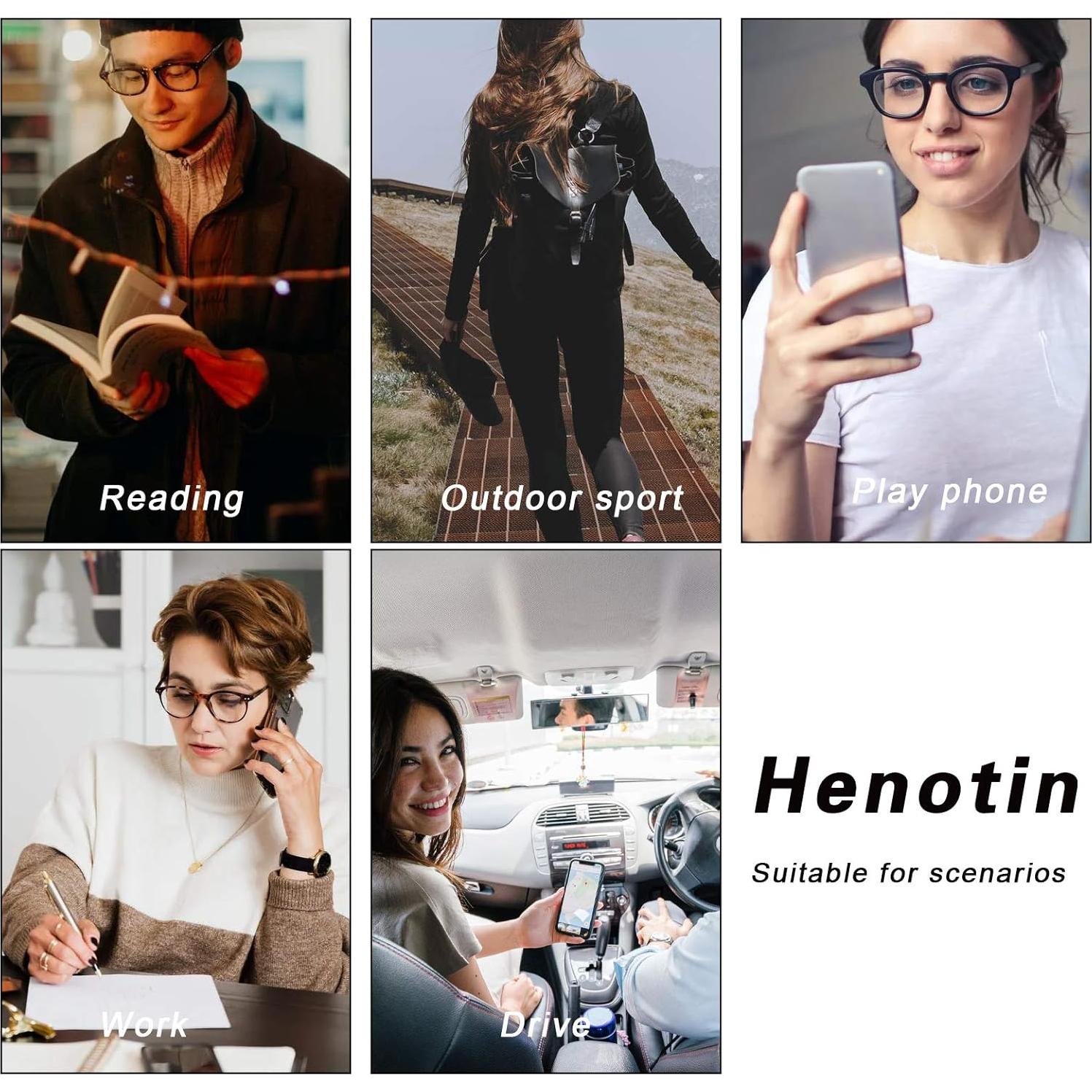 Gafas de Lectura Henotin 4 Paquete Mujeres Anti Luz Azul 1.0x