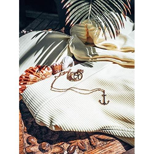 Collar Colgante Ancla Dainty MEVECCO 14K Baño de Oro 43-48 cm