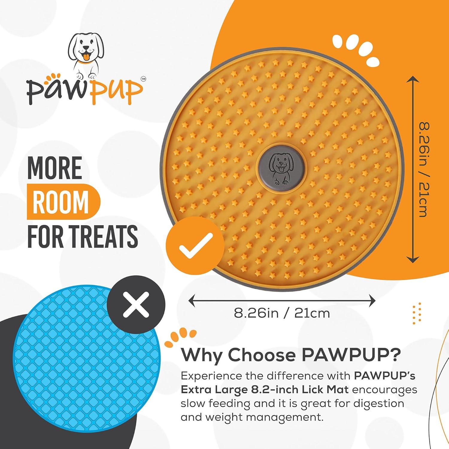 Alfombrilla para Lamer PAWPUP 20.8 cm Antideslizante Naranja