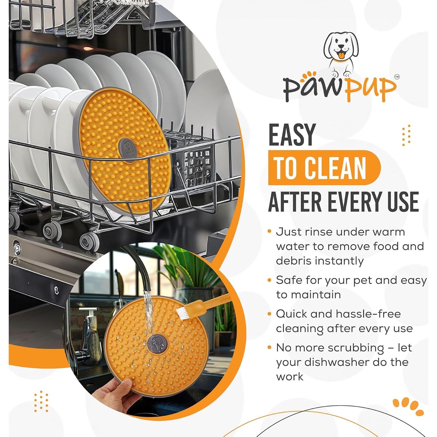 Alfombrilla para Lamer PAWPUP 20.8 cm Antideslizante Naranja