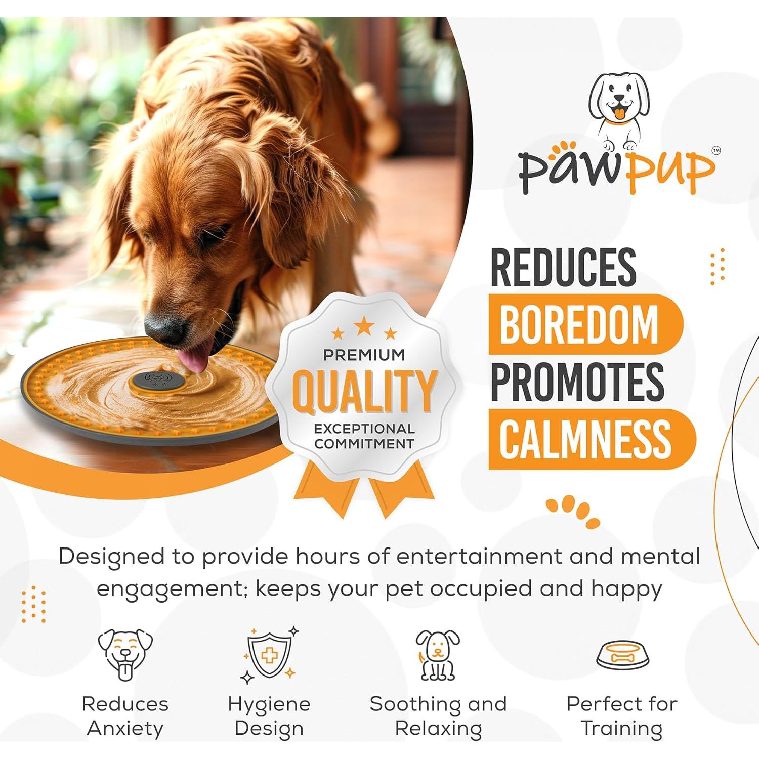 Alfombrilla para Lamer PAWPUP 20.8 cm Antideslizante Naranja