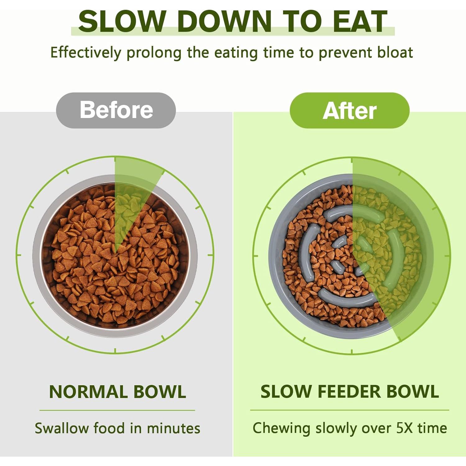 Tazones Antideslizantes Pecute para Perros y Gatos 1.25L