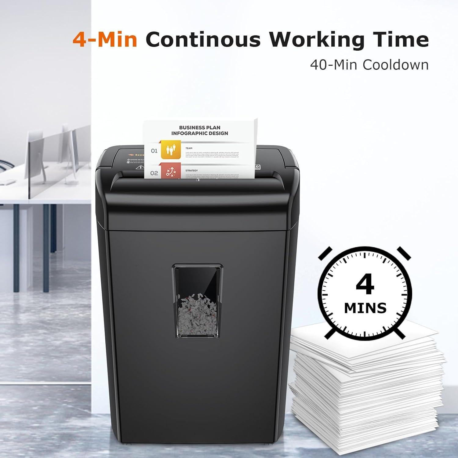 Trituradora de Papel Bonsaii C209-D Corte Cruzado 10 Hojas