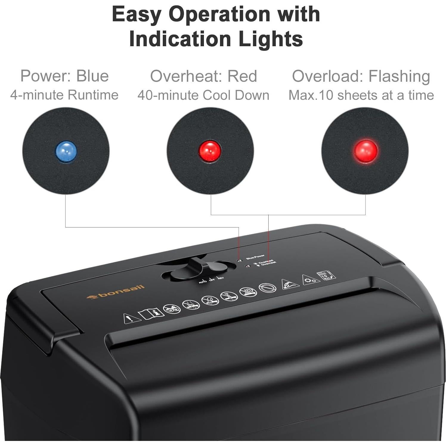 Trituradora de Papel Bonsaii C209-D Corte Cruzado 10 Hojas