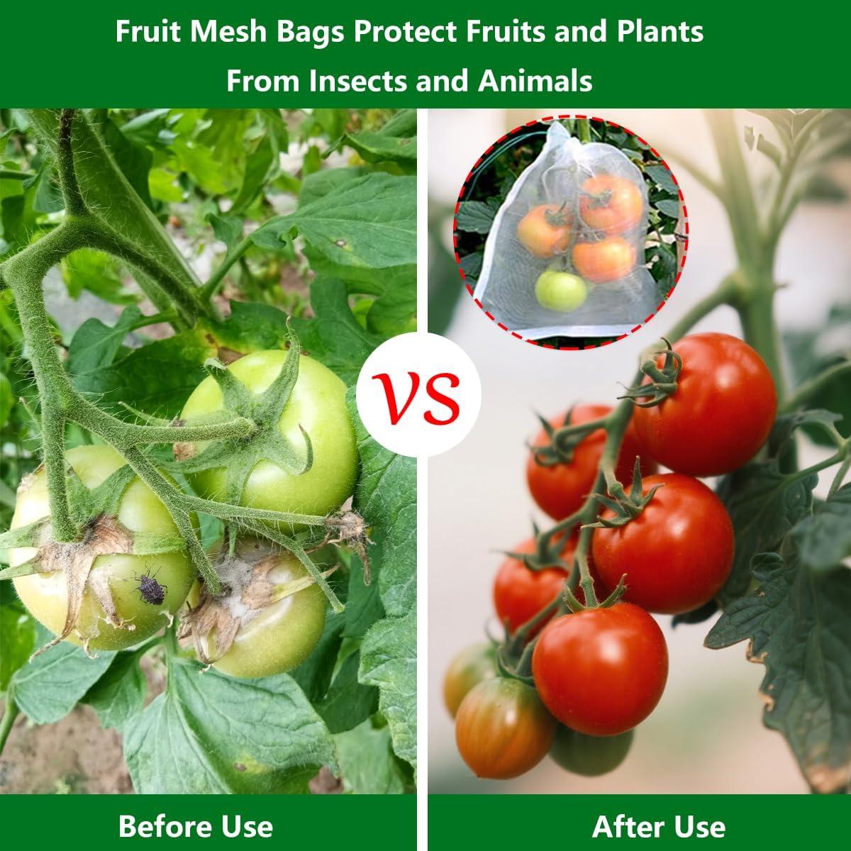 Bolsas de Malla Reutilizables Belit 7 Pcs 60x40 cm para Jardín