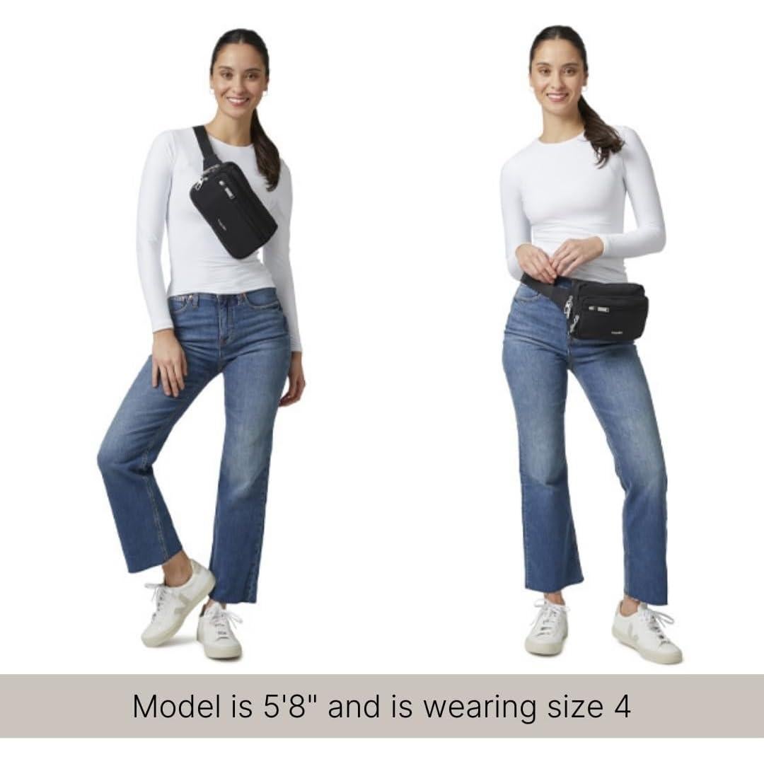 Riñonera Antirrobo Baggallini Securtex Mujer RFID Negra